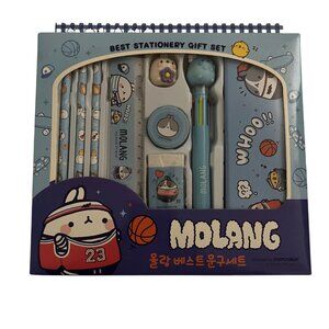 Molang Blue Basketball Stationery Gift Set – Korean Import (Light Box Wear)